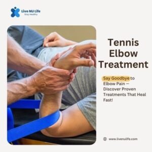 Person performing physical therapy exercises for tennis elbow treatment