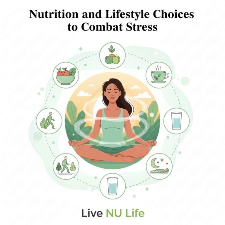 Person meditating and relaxing to manage daily stress naturally.