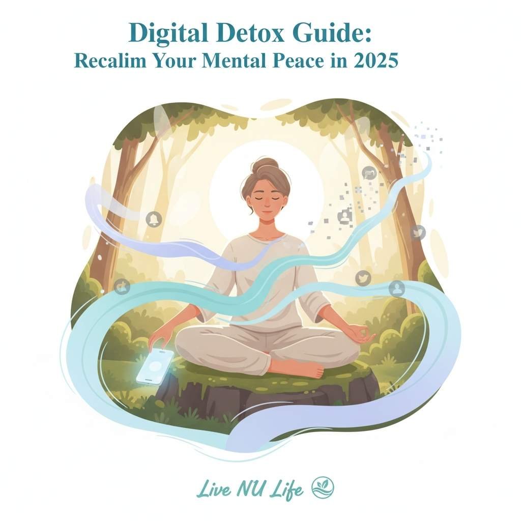 Person taking a digital detox break by relaxing outdoors without devices.