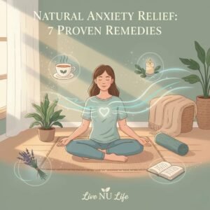 Person practicing mindfulness meditation for natural anxiety relief.