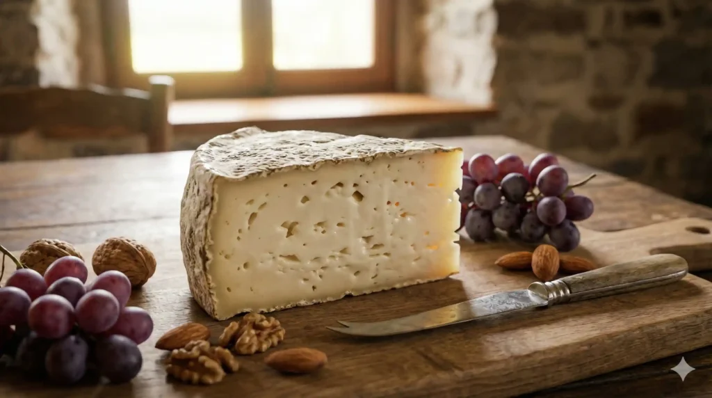 “A Japanese-style 16:9 feature image of natto being lifted with chopsticks showing sticky probiotic threads. Include a bowl of steamed rice, soybeans, and wooden table. Warm Japanese minimalist setting with natural lighting. No text, no branding.”