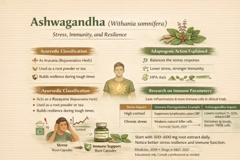 2. Ashwagandha (Withania somnifera) – Stress, Immunity, and Resilience