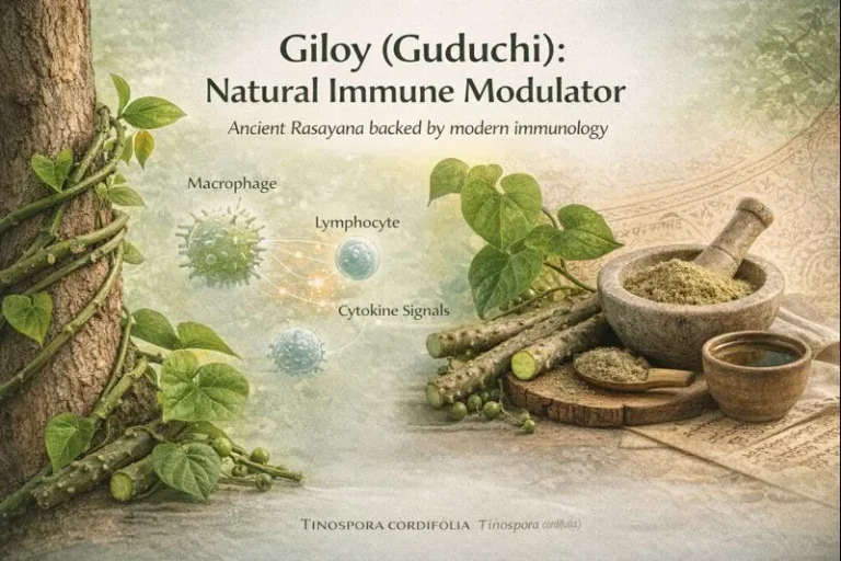 3. Giloy (Tinospora cordifolia) – Evidence of Immune Modulation