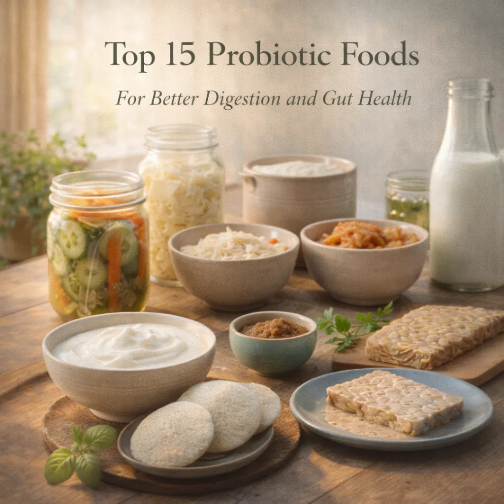 Top 15 Probiotic Foods for Digestive Health