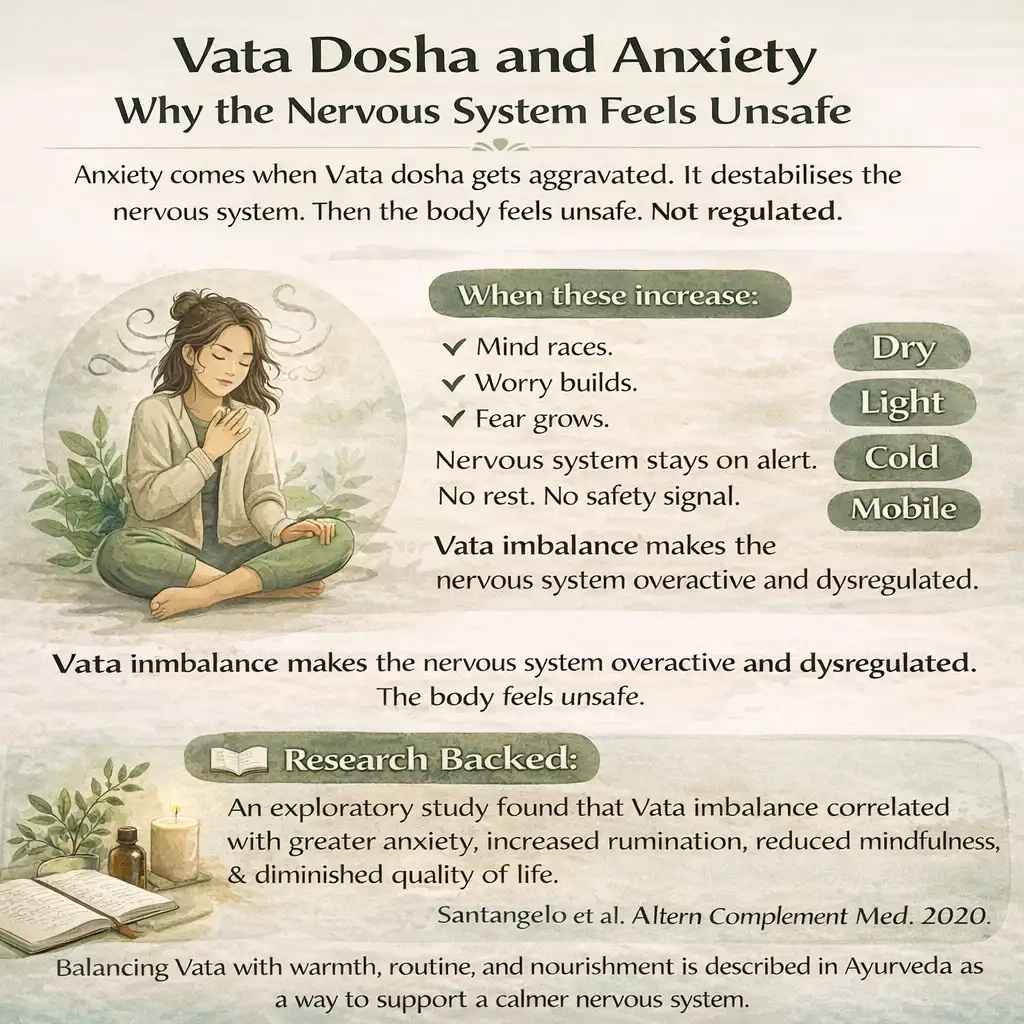 Vata Dosha and Anxiety: Why the Nervous System Feels Unsafe