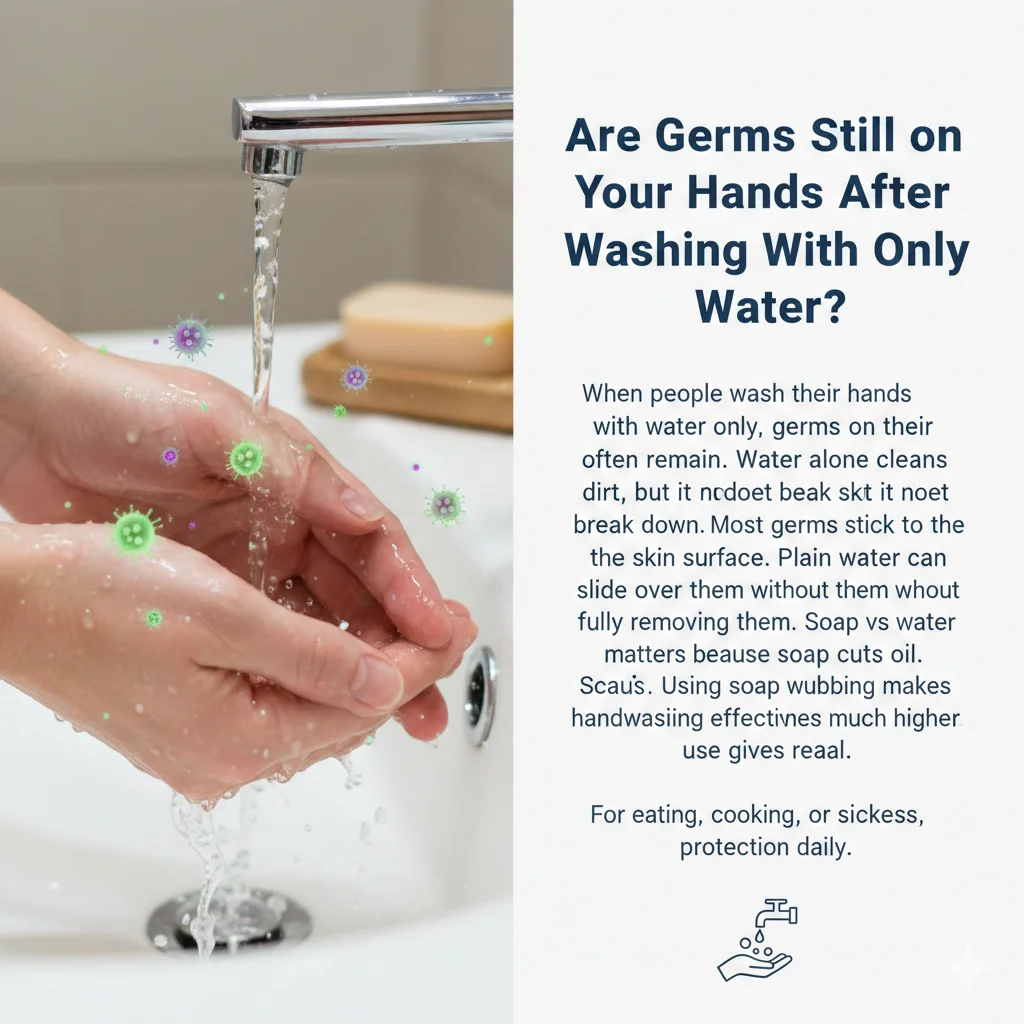 Are Germs Still on Your Hands After Washing With Only Water