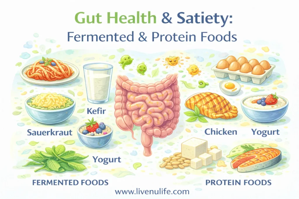 Gut Health & Satiety: Fermented & Protein Foods