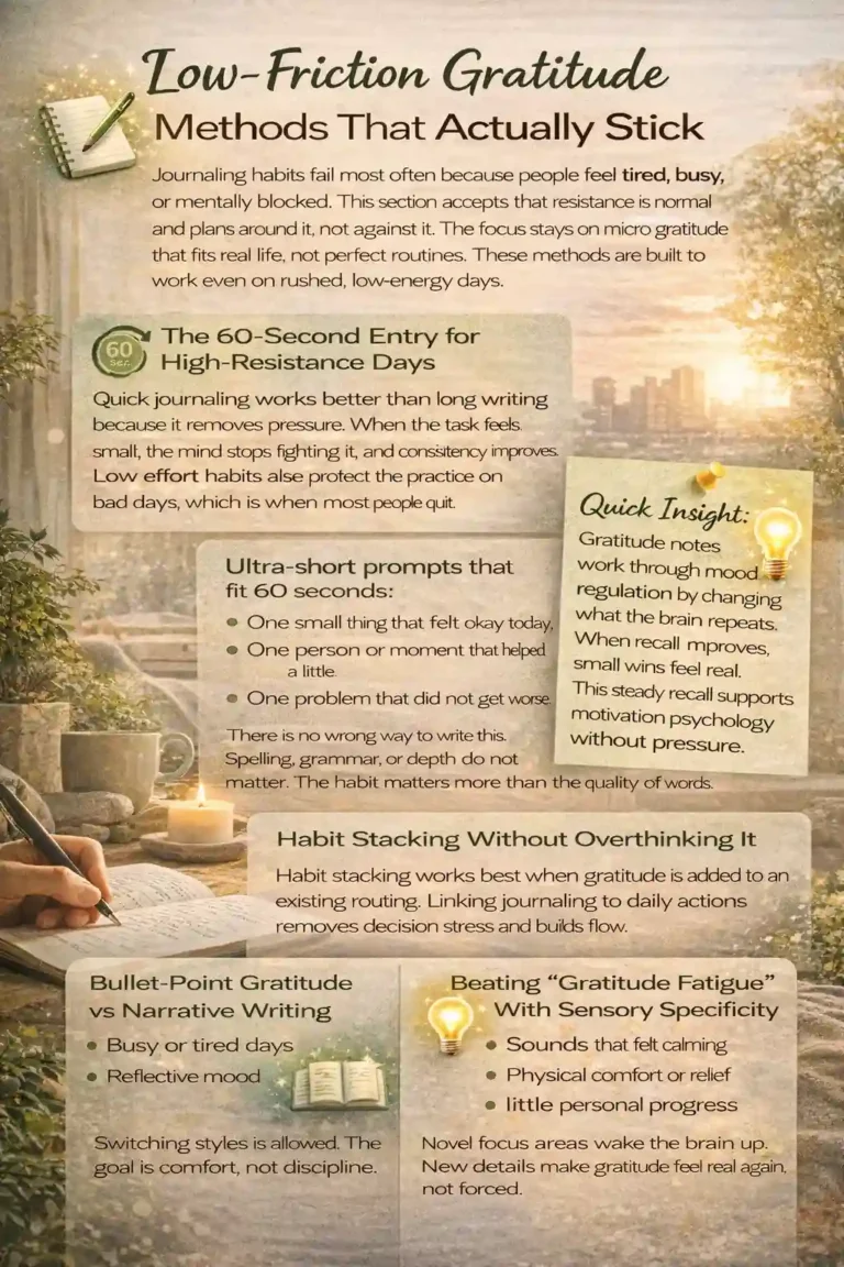 Low-Friction Gratitude Methods That Actually Stick