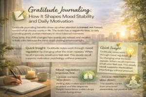 Gratitude Journaling: How It Shapes Mood Stability and Daily Motivation