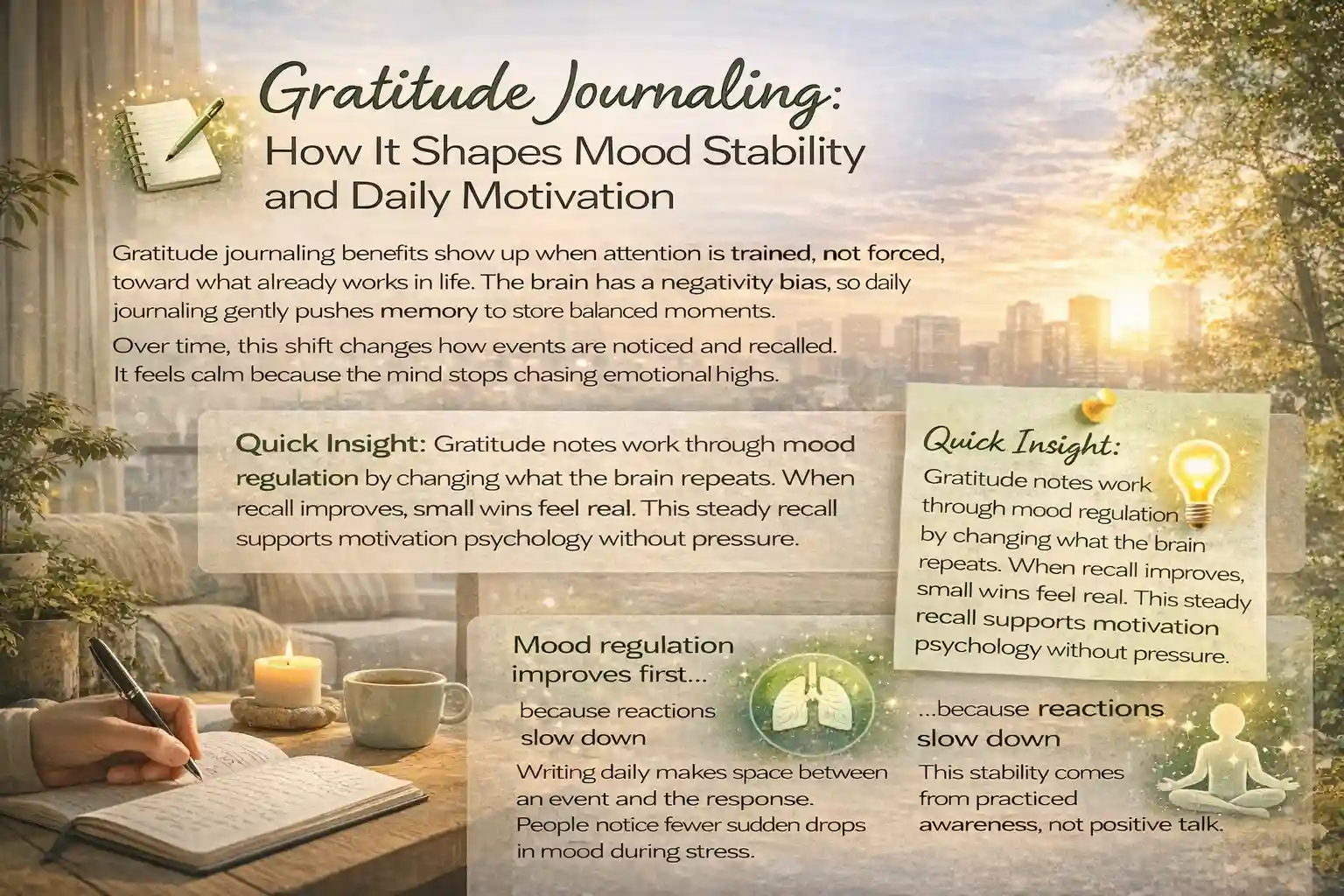 Gratitude Journaling: How It Shapes Mood Stability and Daily Motivation