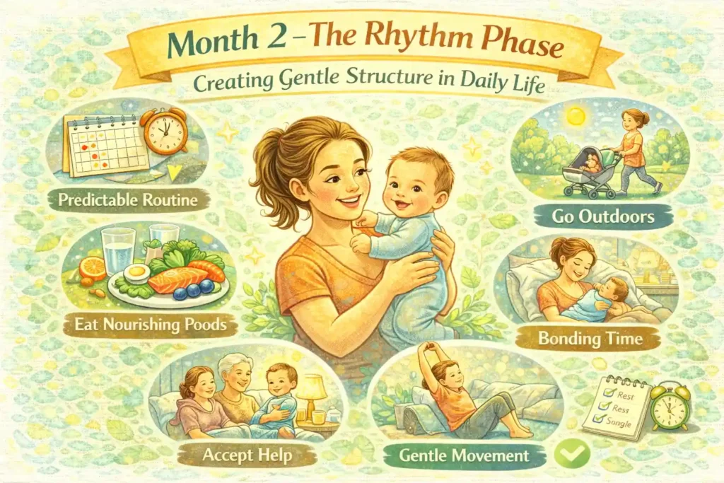 Month 2 – The Rhythm Phase: Creating Gentle Structure in Daily Life