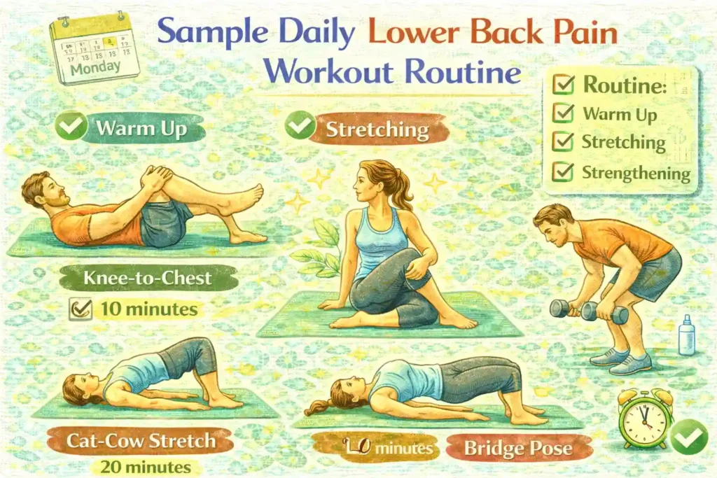 Sample Daily Lower Back Pain Workout Routine