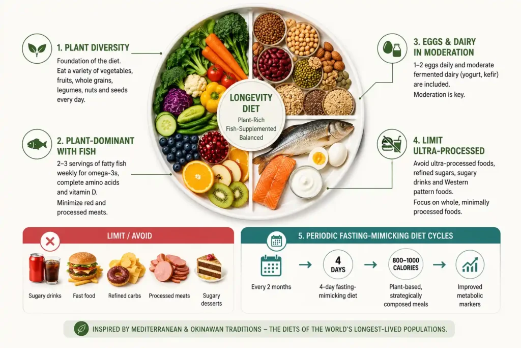 The Longevity Diet in Practice