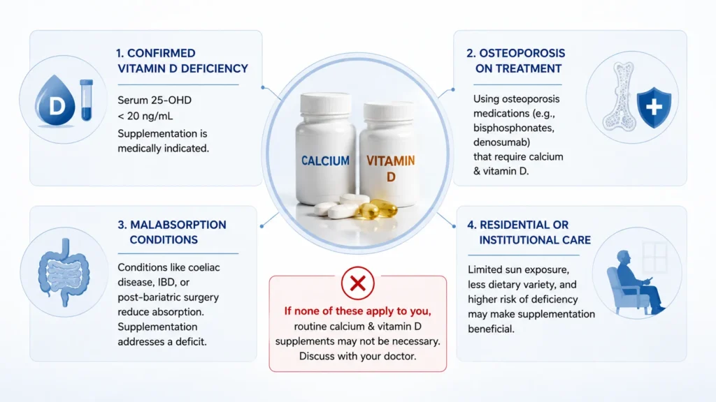 Who Should Still Consider Calcium and Vitamin D Supplements
