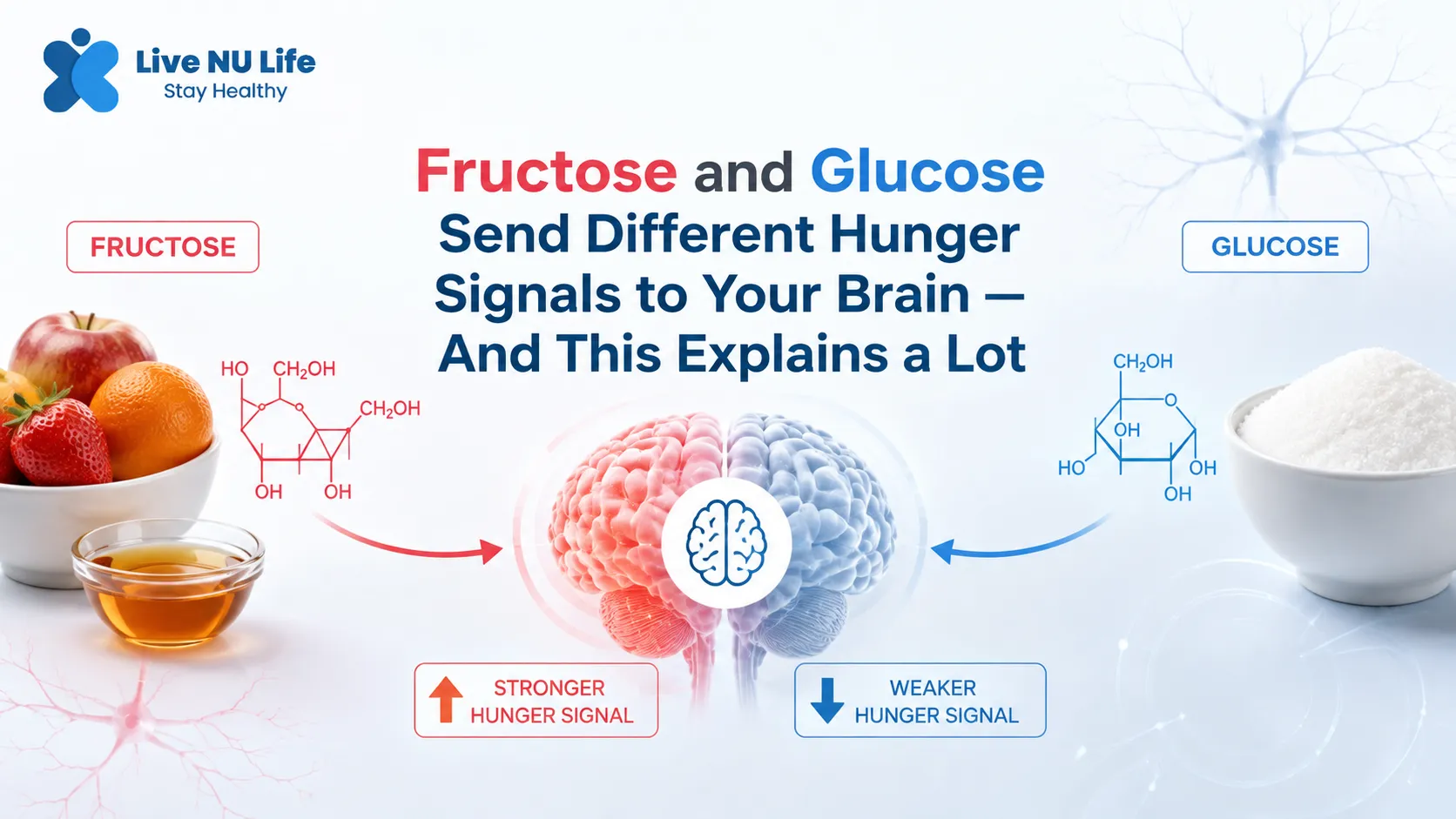 Fructose and Glucose Send Different Hunger Signals to Your Brain